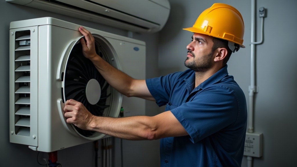 Air conditioning unit repaired and running efficiently outside a Southern California home
